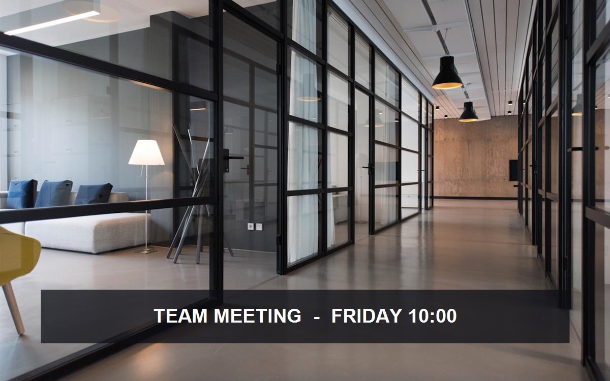 Add text to photo example with an office announcement