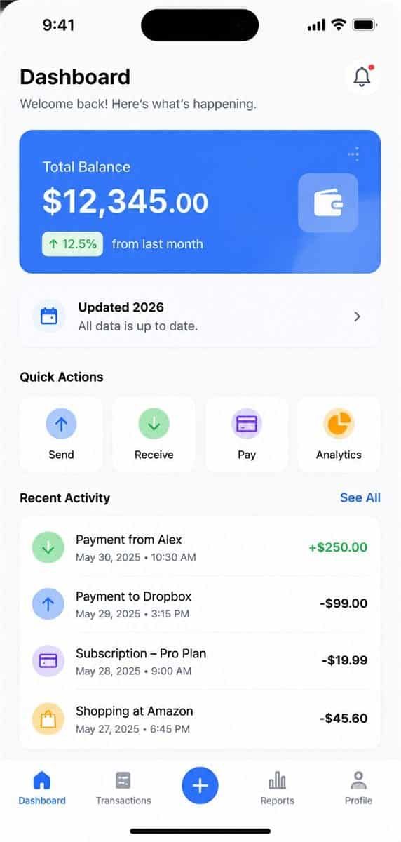 Product dashboard screenshot after changing the visible label to Updated 2026