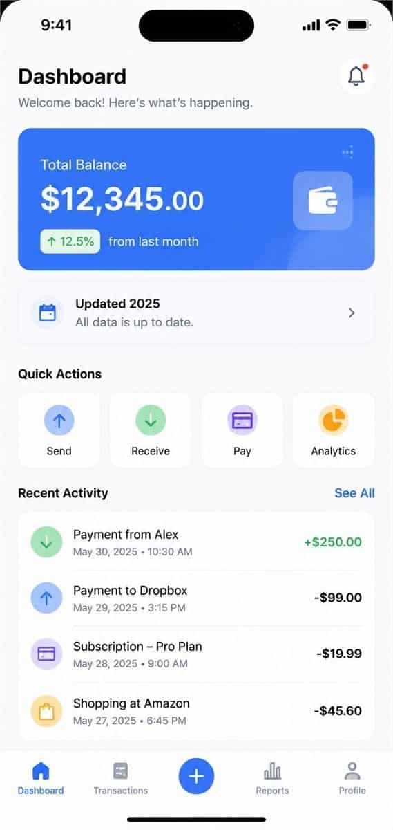 Product dashboard screenshot before changing the visible label Updated 2025